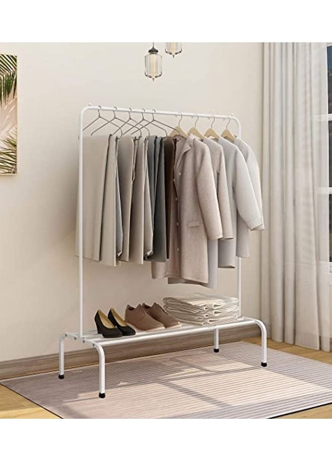 NKX 2-Tier Stainless Steel Shoes Rack and Coat Hanging Stand for Home  - Image 3