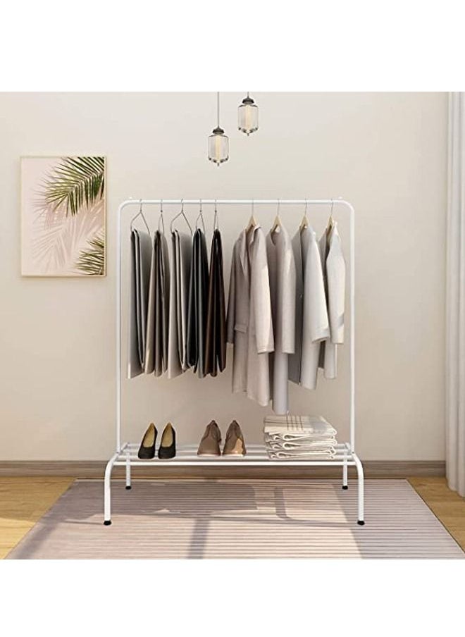 NKX 2-Tier Stainless Steel Shoes Rack and Coat Hanging Stand for Home  - Image 2
