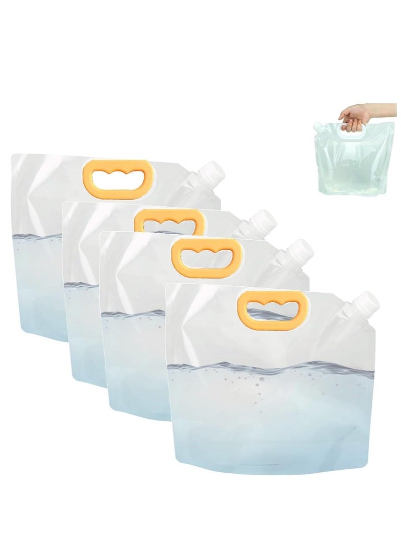 JUNARIS Portable Bidet Water Bag for Travel | Foldable Water Bags (Pack of 4) | Lightweight, Leak-Proof | Reusable Bags for Shattaf, Camping, Outdoor Use Portable Water Storage Bag For Camping Bathroom Personal Hygiene Water Bags - Image 1