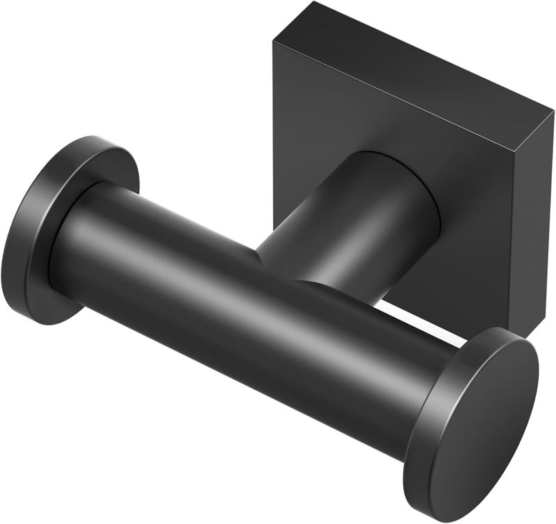 Gatco 5635AMX Glam Too Double Robe Hook Matte Black - Image 1