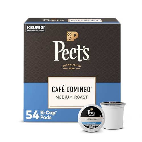 Peet's Coffee Peets Coffee Medium Roast Keurig KCup Pods 100 Arabica Coffee  Caf Domingo 54 Count 1 Box of 54 Pods - Image 1