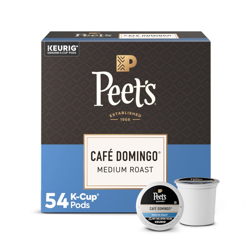 Peet's Coffee Peets Coffee Medium Roast Keurig KCup Pods 100 Arabica Coffee  Caf Domingo 54 Count 1 Box of 54 Pods - Image 3
