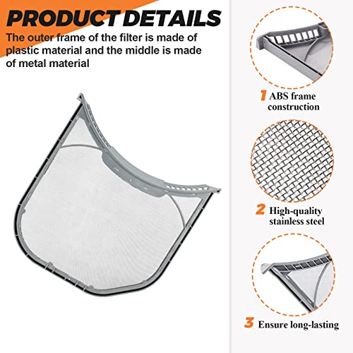 Beaquicy Adq56656401 Dryer Lint Filters replacement for LG kenmore Dryer by Beauicy - 2025 UPGRADED STAINLESS STEEL mesh screen - Replaces Adq566564, 79681472210, 79681473210, 79681182310, DLGX3371V, DLGX3371W - Image 2