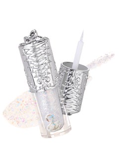 Flower Knows Swan Ballet Liquid Eyeshadow Pearl Fine Glitter Long-Lasting Quick Dry Shimmer Dust Skins Eyeshadow 4g (01 Diamond Star)  - Image 1