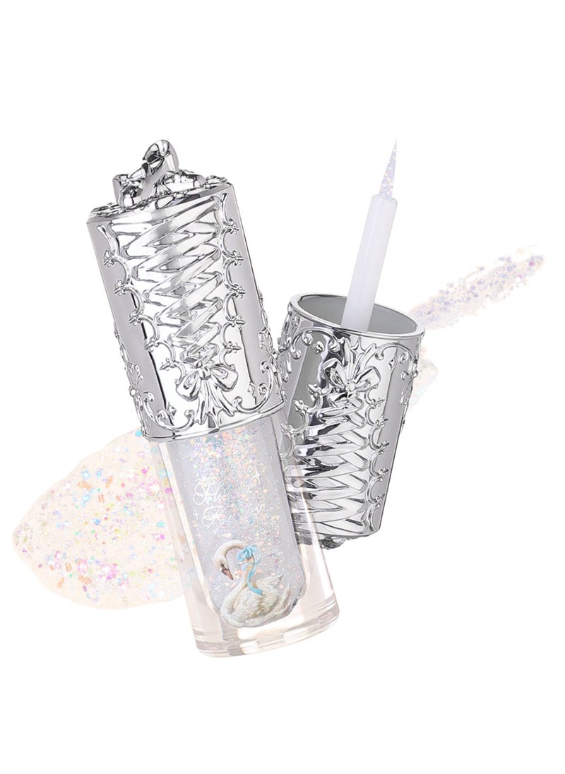 Flower Knows - Swan Ballet Liquid Eyeshadow Pearl Fine Glitter Long-Lasting Quick Dry Shimmer Dust Skins Eyeshadow 4g (01 Diamond Star) - Image 1