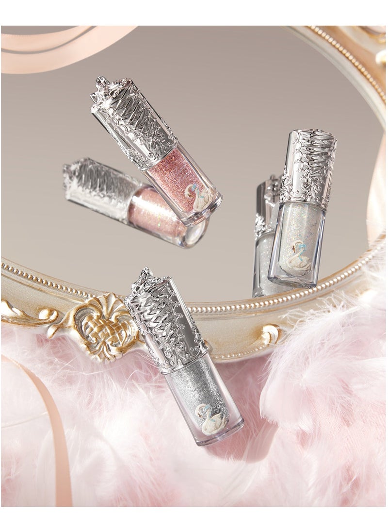 Flower Knows - Swan Ballet Liquid Eyeshadow Pearl Fine Glitter Long-Lasting Quick Dry Shimmer Dust Skins Eyeshadow 4g (01 Diamond Star) - Image 1