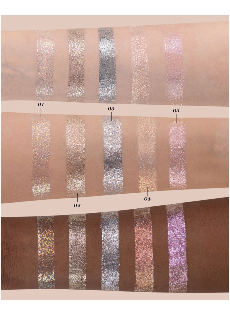 Flower Knows - Swan Ballet Liquid Eyeshadow Pearl Fine Glitter Long-Lasting Quick Dry Shimmer Dust Skins Eyeshadow 4g (01 Diamond Star) - Image 1