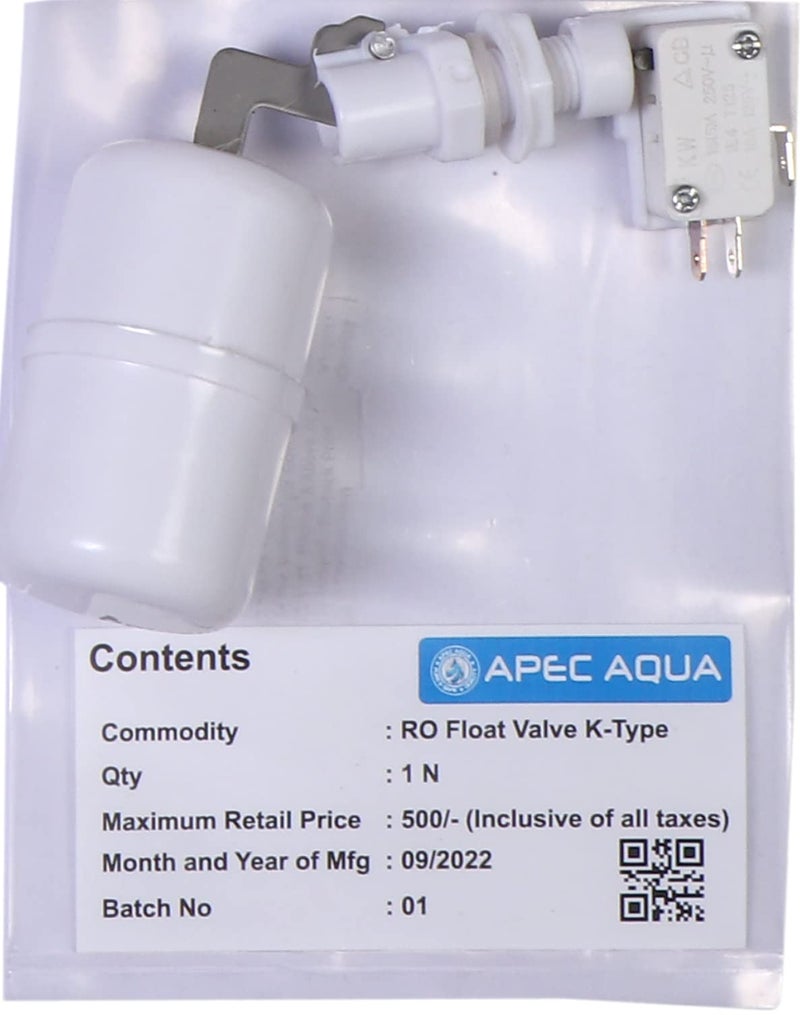 Apec Aqua Float Valve with Auto Cut Off Switch for RO Water Purifier Models Bottom Water Tank - Image 4