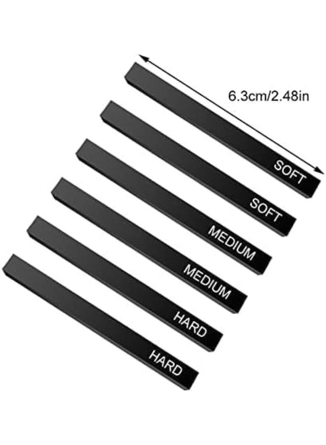 مجموعة أقلام فحم مضغوطة للرسم مكونة من 6 قطع، أقلام رصاص فحم، مجموعة بلون أسود للرسومات والفنانين، أدوات للمبتدئين - Image 2