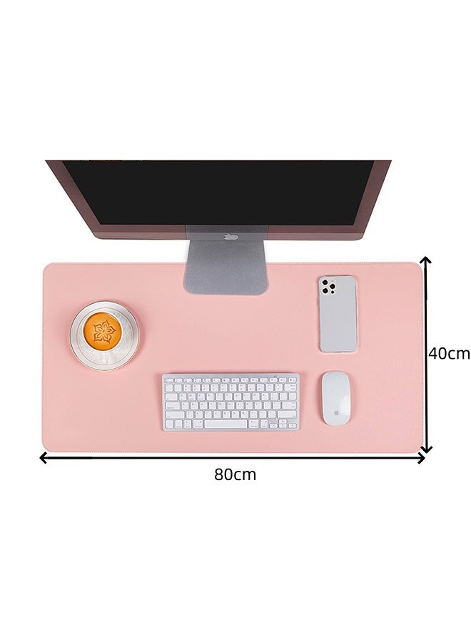 Mouse Pad, Large Office Desk Mouse Mat, Office Desk Pad, Laptop Pad, Gaming Large Mouse Pad, Double-Sided PU Leather Material, Waterproof, Heat-Resistant And Scratch-Resistant, 40cm×80cm - Image 2