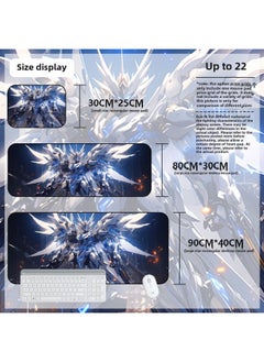 Mouse Pad Oversized Gundam Computer Keyboard Pad Cartoon Game Mouse Pad Boys E-sports Computer Thickened Desk Pad-Color:800*300*3mm-Pattern:Up To 22