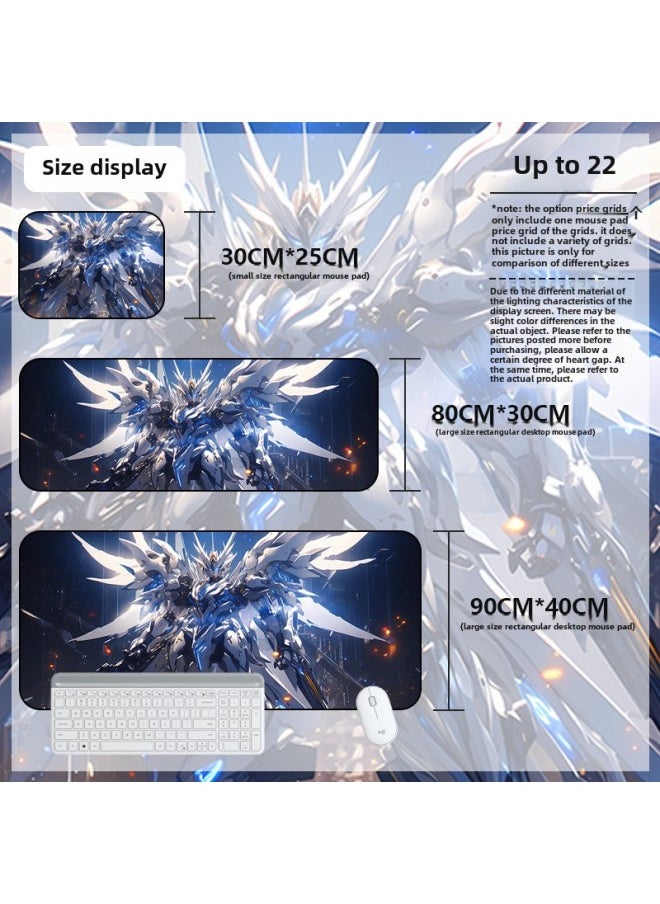 Generic - Mouse Pad Oversized Gundam Computer Keyboard Pad Cartoon Game Mouse Pad Boys E-sports Computer Thickened Desk Pad-Color:800*300*3mm-Pattern:Up To 22 - Image 1