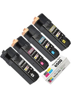 Generic 6500 Toner Cartridge Replacement for Xerox Phaser 6500DN 6500N WorkCentre 6505 Printer 4 Pack High Yield Toner Cartridge 106R01594-Cyan 106R01595-Magenta 106R01596-Yellow 106R01597-Black 