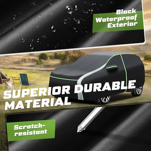 Mixsuper Liner Car Cover for Mazda CX-5 2013-2026 / Mazda CX-50 2023-2026, 7 Layers Full Car Cover All Weather Car Covers for CX5 CX50, Waterproof Outdoor Cover with Zipper Door Reflective Strips - Image 5