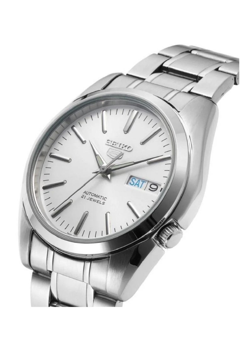 Seiko 5 Automatic White Dial Stainless Steel Men's Watch SNKL41K1  - Image 4