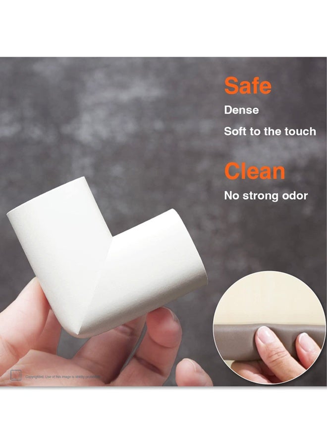 Edge Corner Protector Baby Proofing (Large 18ft Edge 8 Corners),Safety Furniture Bumper with 3M Double-Sided Tape,Protector for Fireplace, Table, Stair, Cabinet (Beige White) - Image 2