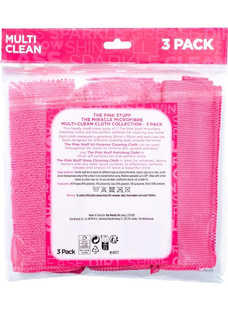 Star Drops The Pink Stuff Miracle Microfibre Cloth Collection 3 Pack - Image 5