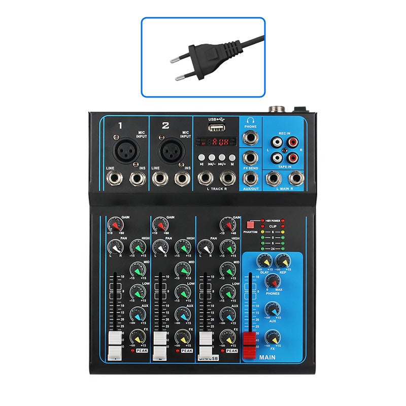 خلاط 7 طرق احترافي لمعدات بث الصوت الحي للغناء على المسرح مع بلوتوث وUSB ومراقبة وضبط خلاط DJ - Image 1