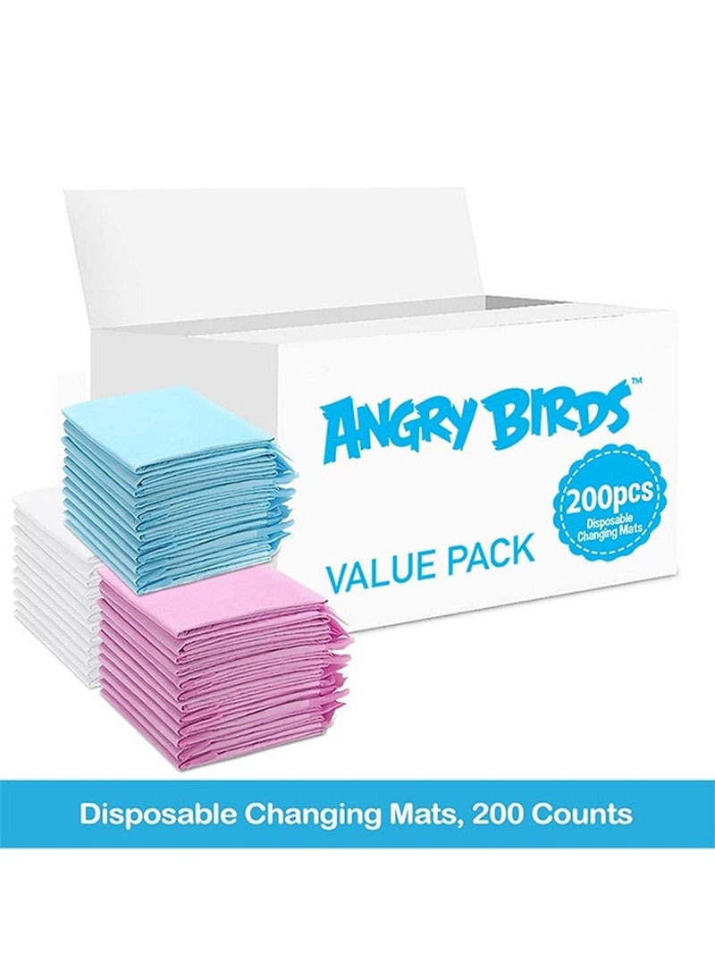 Angry Bird Disposable Changing Mats, 200 Counts, Soft Waterproof Mat, Portable Leak Proof Changing Mat, New Mom Leak-Proof Under pad, Mattress Table Protector Pad  - Image 2