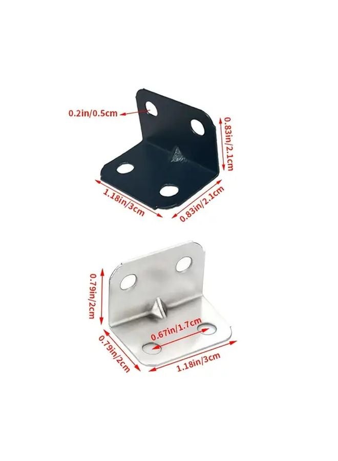 12pcs Silvery Heavy Duty Metal Corner Brackets With Screws Furniture Connectors - Image 4