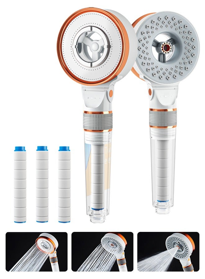عربست رأس دش مُفلتر - رأس دش عالي الضغط، يُزيل الكلور، يُعالج المياه العسيرة ويمنع تساقط الشعر | 3 أوضاع مع خاصية التعديل. يمنع تساقط الشعر ويرطب بشرتك. مطلي بالكروم (3 أوضاع). - Image 1