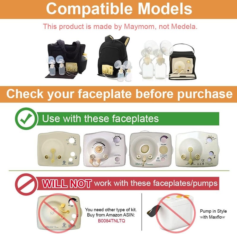 Maymom Tubing for Medela Pump in Style Advanced Breastpump Released After Jul 2006 Plus 6 Membranes in Retail Pack Replaces Medela Tubing and Medela Membrane BPA Free Made By Maymom 2 Tubes and 6 Membranes - Image 3