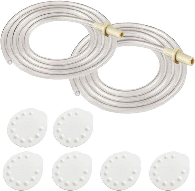 Maymom Tubing for Medela Pump in Style Advanced Breastpump Released After Jul 2006 Plus 6 Membranes in Retail Pack Replaces Medela Tubing and Medela Membrane BPA Free Made By Maymom 2 Tubes and 6 Membranes - Image 1