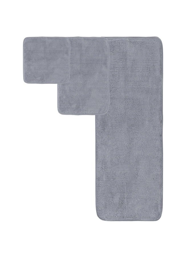 Polyte Oversize, 60 x 30 in., Quick Dry Lint Free Microfiber Bath Towel Set, 6 Piece (Gray) - Image 2