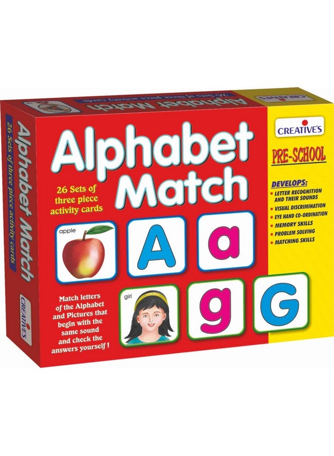 Creative's Alphabet Match | Pre-School Series | Alphabet Matching Game | Self Correcting | Uppercase | Lowercase and Picture Matching | Ages 3 & Above - Image 1
