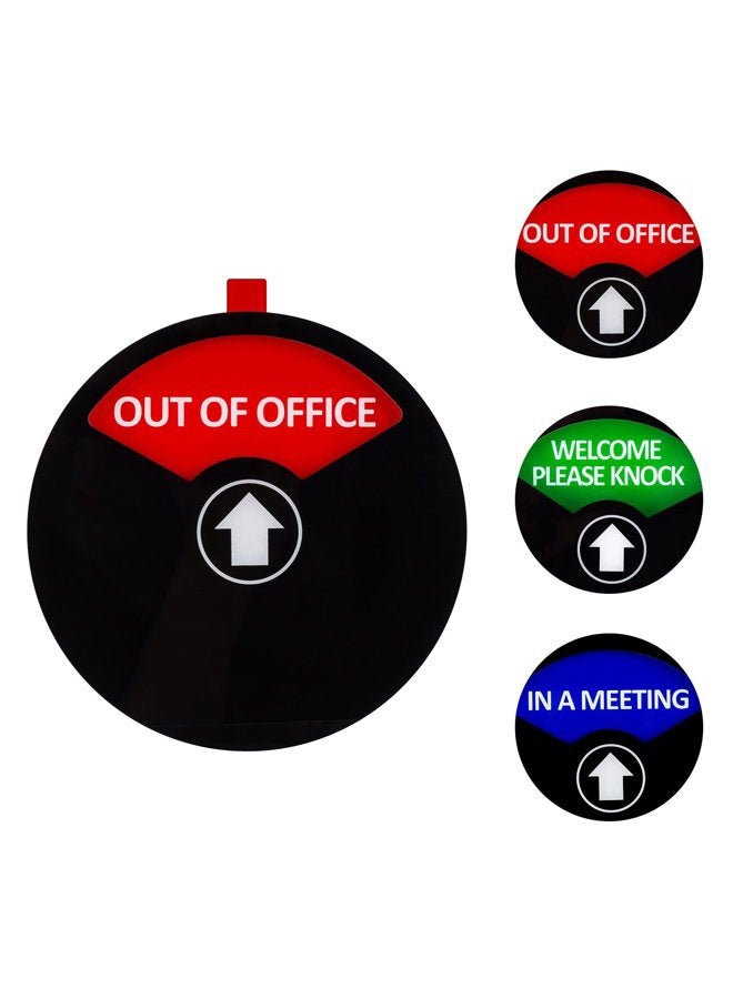 Kichwit Privacy Sign, in a Meeting Sign, Out of Office Sign, Welcome Please Knock Sign, Office Sign, Conference Sign for Offices, 5 Inch, Black - Image 1