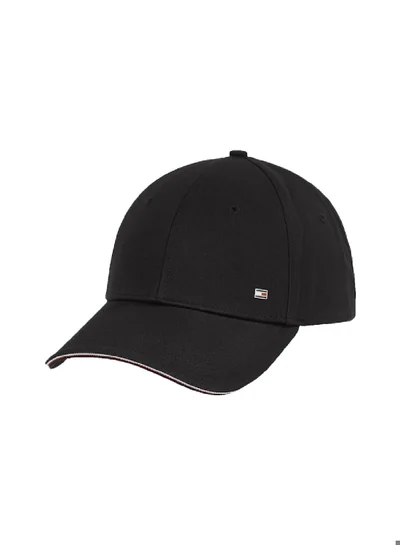 TOMMY HILFIGER Men's Corporate Six-Panel Baseball Cap, Black - Cotton