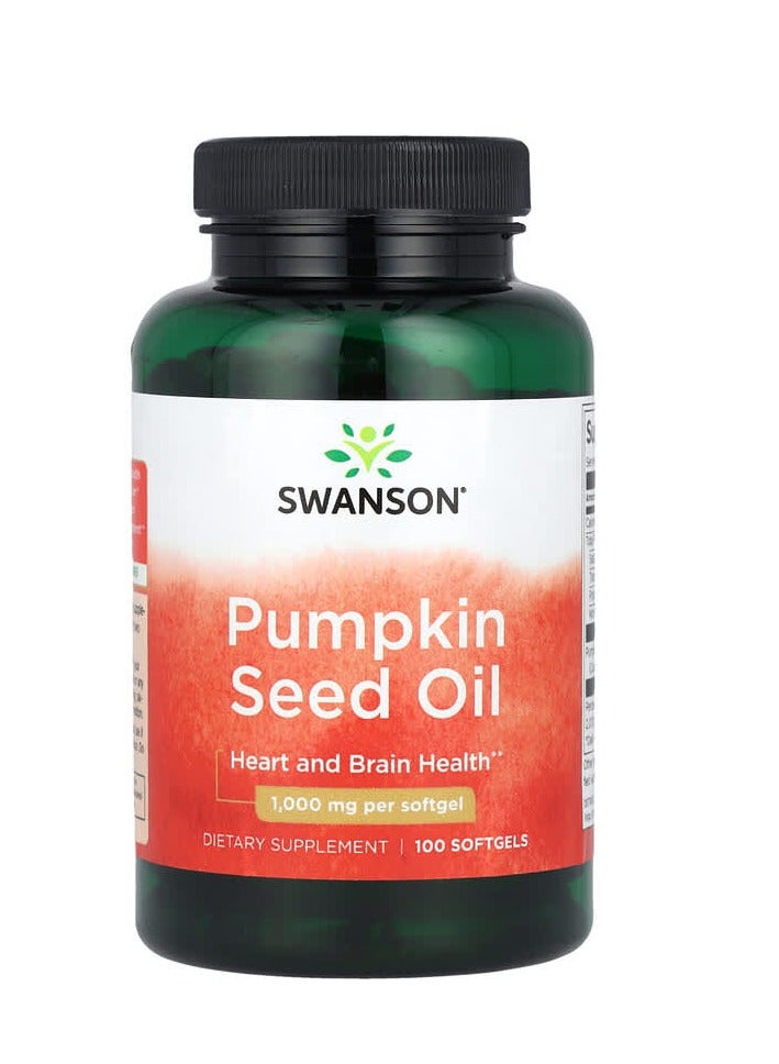 سوانسون زيت بذور اليقطين، 1000 ملغ، 100 كبسولة هلامية - Image 1