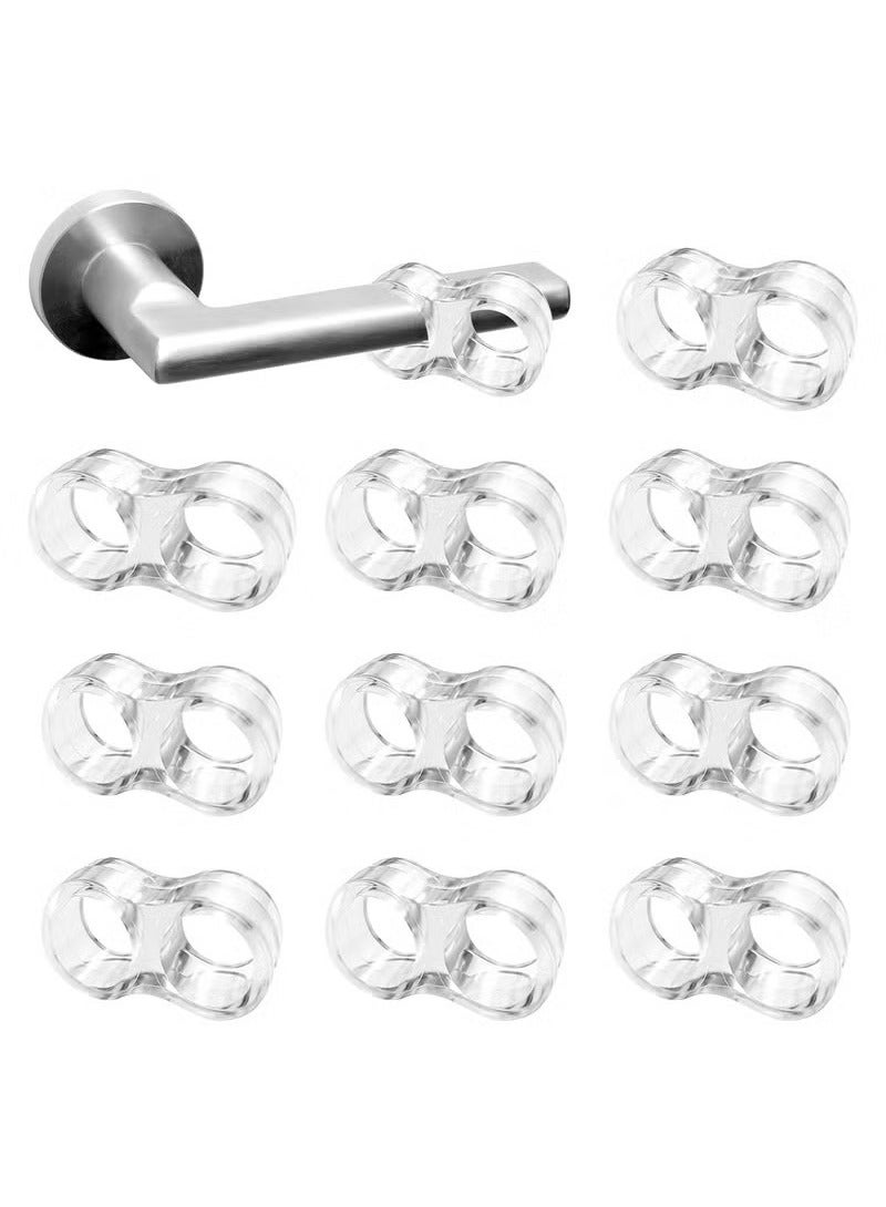 Door Handle Stopper 10 Pack Wall Protector Clear Rubber Door Stopper PVC Door Handle Guard Door Handle Bumper for Cabinet Furniture Home Office - Image 1