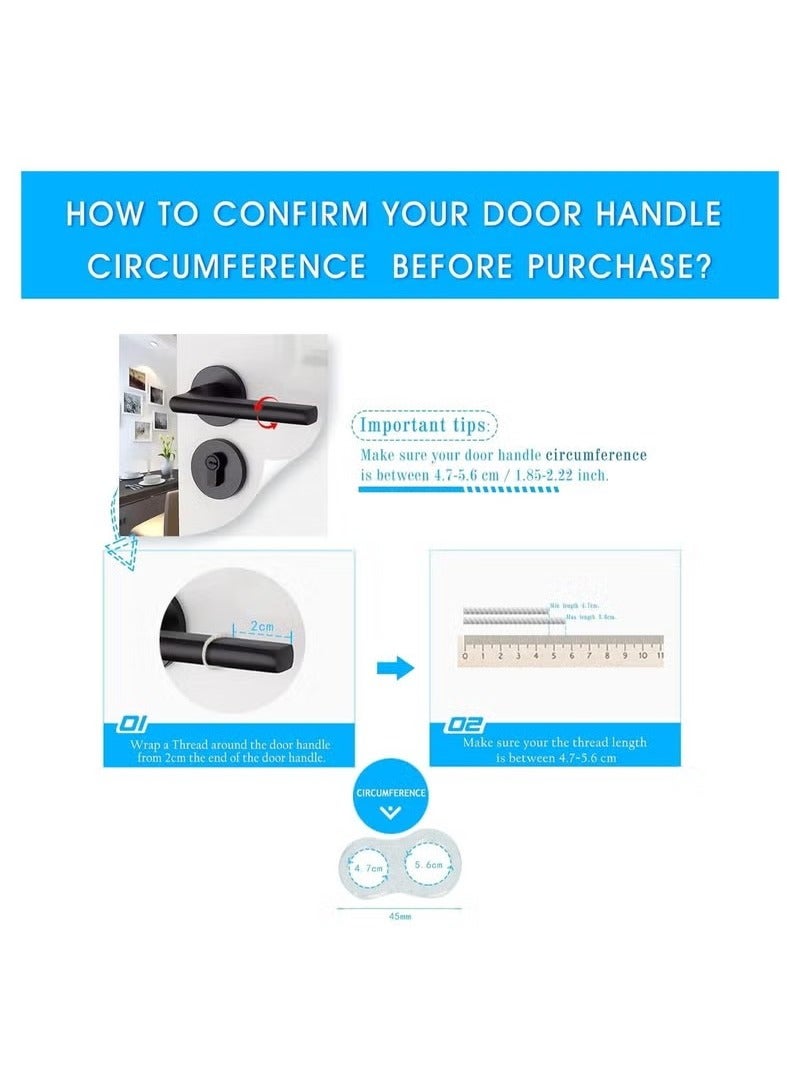 Door Handle Stopper 10 Pack Wall Protector Clear Rubber Door Stopper PVC Door Handle Guard Door Handle Bumper for Cabinet Furniture Home Office - Image 2