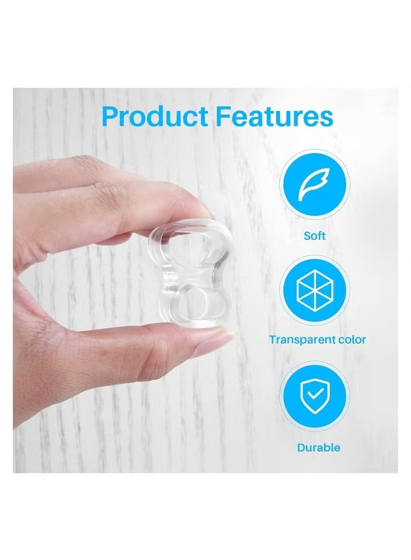 Door Handle Stopper 10 Pack Wall Protector Clear Rubber Door Stopper PVC Door Handle Guard Door Handle Bumper for Cabinet Furniture Home Office - Image 4
