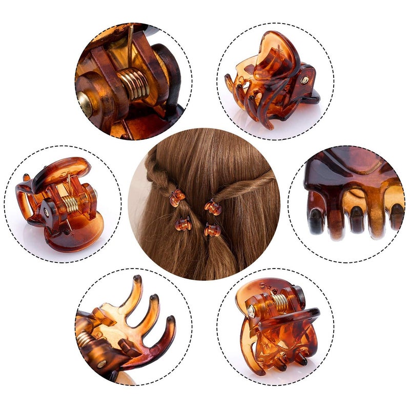 Funtopia Mini Hair Claw Clips for Girls and Women, 72 Pcs Small Hair Clips Pins Clamps Non Slip Tiny Plastic Jaw Clips (Assorted Colors) - Image 2