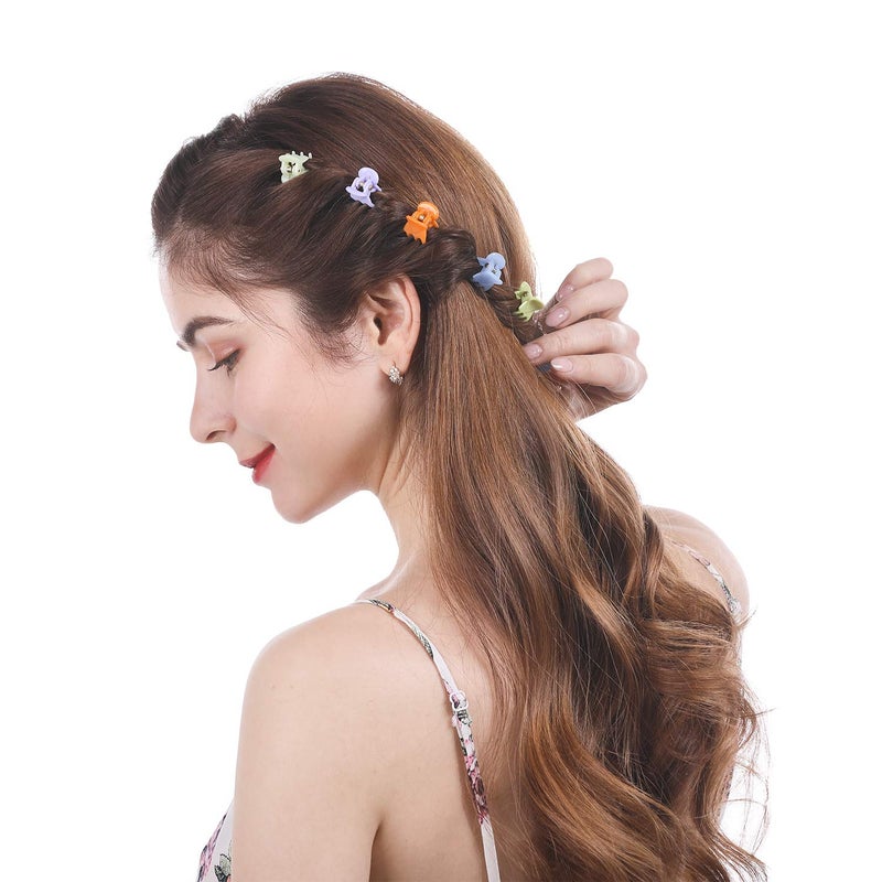 Funtopia Mini Hair Claw Clips for Girls and Women, 72 Pcs Small Hair Clips Pins Clamps Non Slip Tiny Plastic Jaw Clips (Assorted Colors) - Image 5