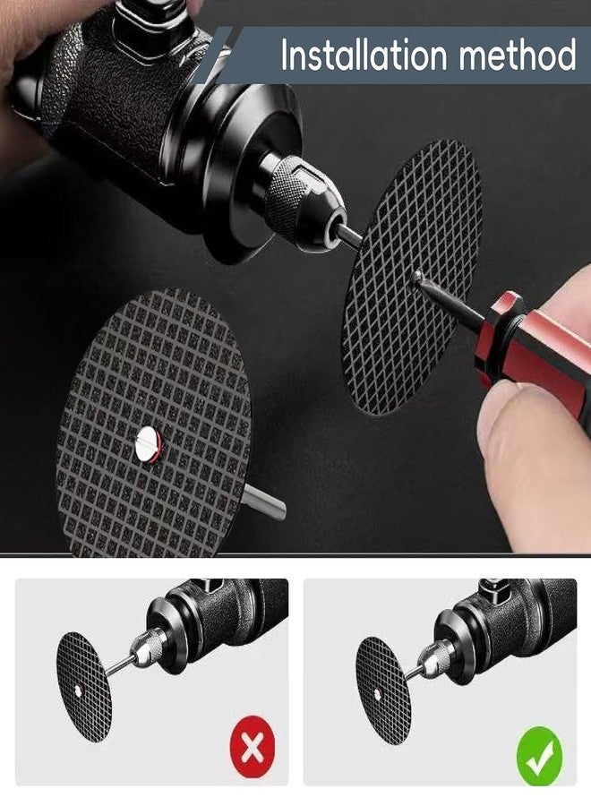 Do It Yourself MR. DIY Crafts Cutting Wheel Set for Rotary Tool, 32mm Double Mesh Cutting Discs with Mandrels, Heavy Duty Metal Cutting Wheels for Wood, Plastic & Steel (5, Pcs, 32mm) - Image 5