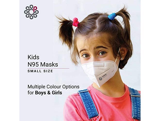PROMISCA Kids N95 Face Mask Small Size (Pack of 5) with 5 Layered Filtration and Genuine Melt Blown (Pack of 5, Black Small) - Image 3