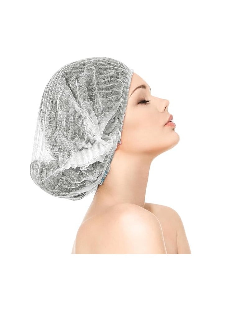 Vaultex Disposable Hair Hat Net Cap Non-Woven Head Cover Hat For Food Catering Kitchen And Restaurants (100, White) - Image 2