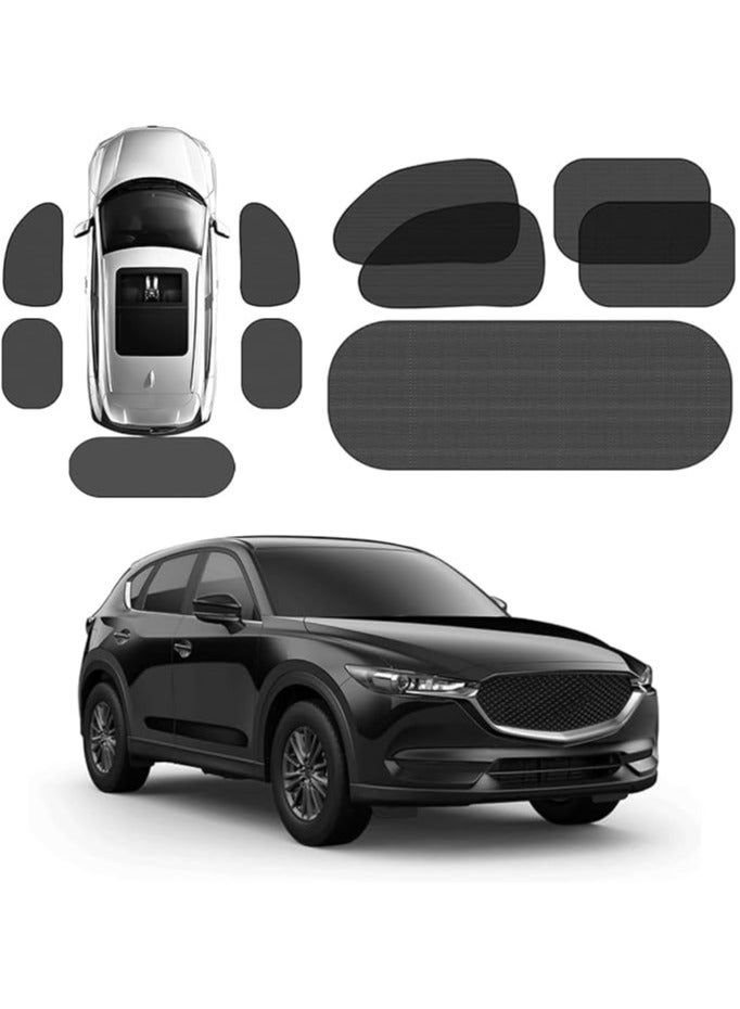 Car Window Shade，Car Privacy Sunshade， 7D Breathable Carbon Yarn Magnetic Window Windshield Sunshade, Reusable Washable Sunshade, Suitable For Most Cars, Vehicles, SUV. - Image 2