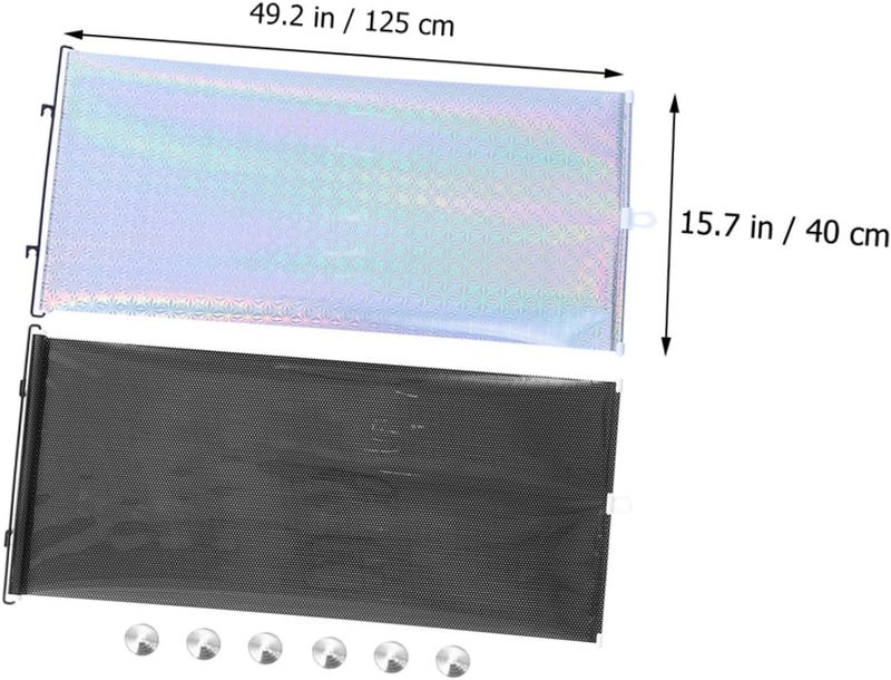 2pcs Car Window Sun Shade Side Window Screen with Auto Retractable Design UV Protection for Safety and Heat Insulation in Summer - Image 2