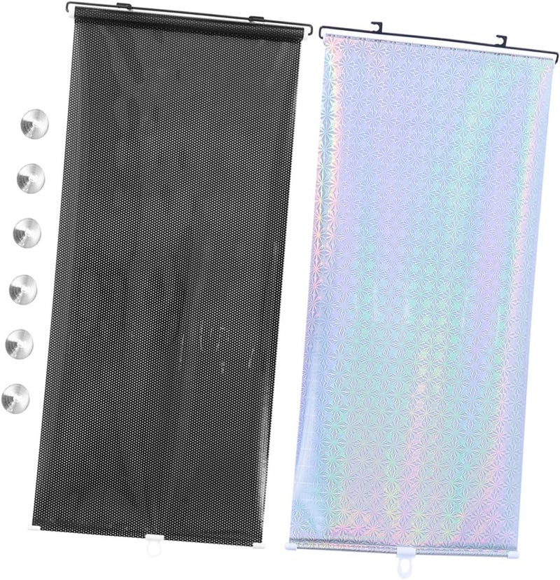 2pcs Car Window Sun Shade Side Window Screen with Auto Retractable Design UV Protection for Safety and Heat Insulation in Summer - Image 1