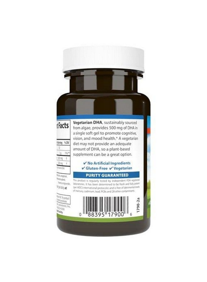Carlson - Vegetarian DHA, 500 mg DHA, Plant Based, Sustainably Sourced from Algae, Brain Support, Mood Health, 30 Softgels - Image 3