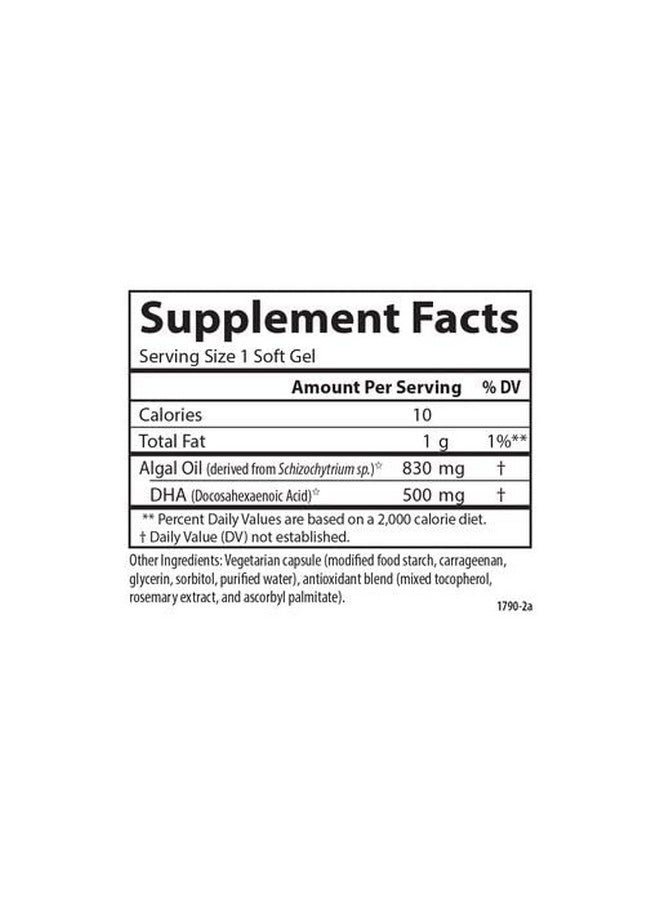Carlson - Vegetarian DHA, 500 mg DHA, Plant Based, Sustainably Sourced from Algae, Brain Support, Mood Health, 30 Softgels - Image 4