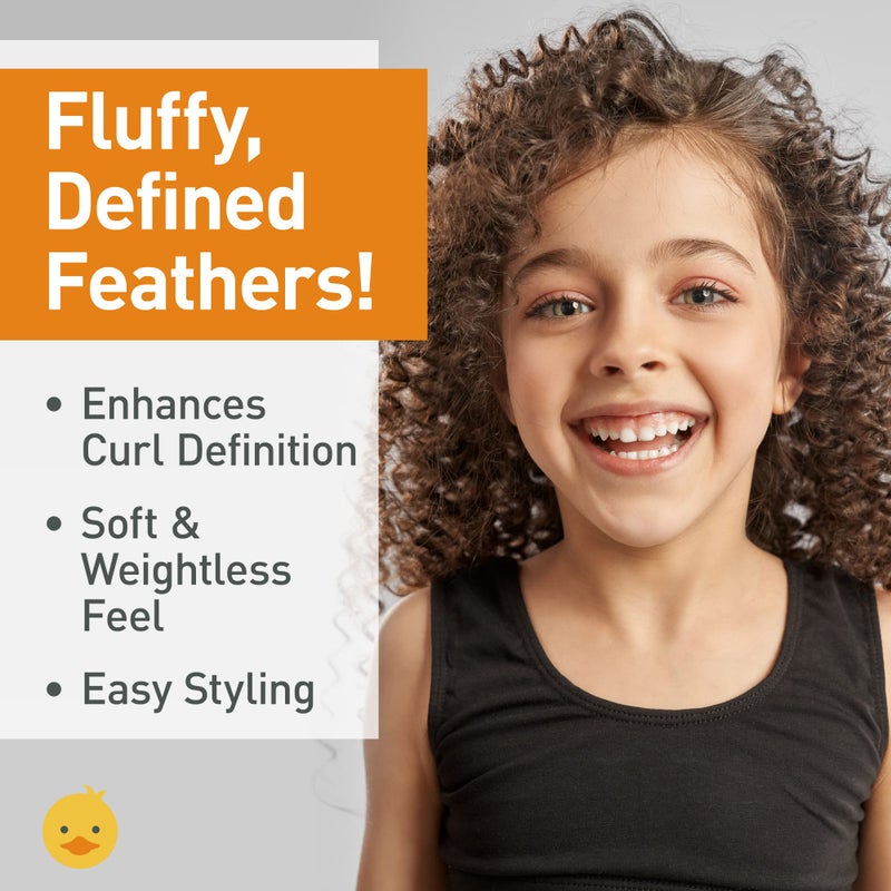 FuzzyDuck Kids Hair Gel â€“ Curl Defining Gel for Girls & Boys with Frizz Control & Light Hold, Water-Soluble Formula Made with Aloe, Sea Botanicals & Honey for All Hair Types (Citrus Medley, 8oz) - Image 2