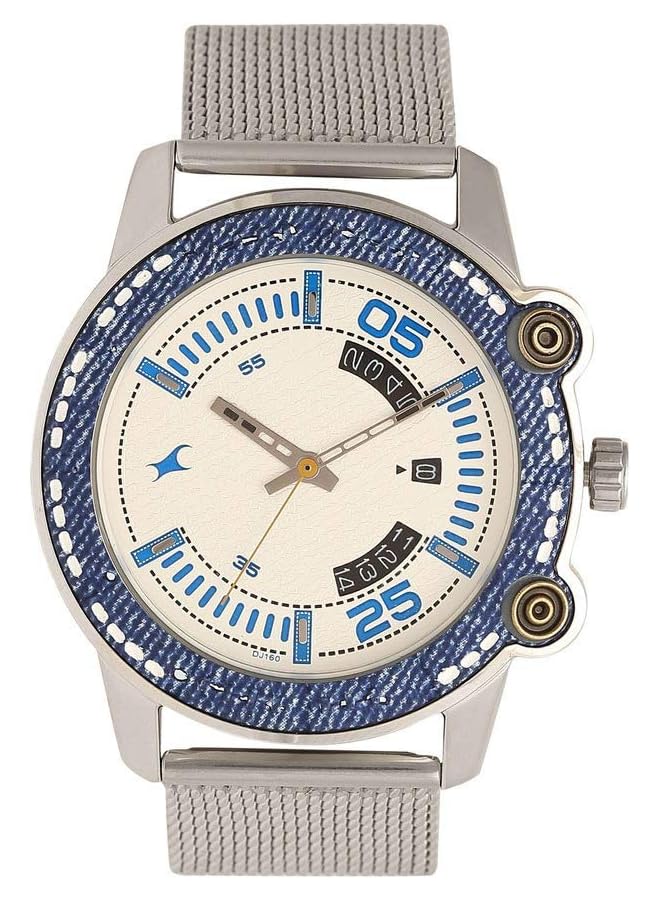 فاستراك ساعة جينز رجالية أنالوج بمينا أبيض 3188Km01