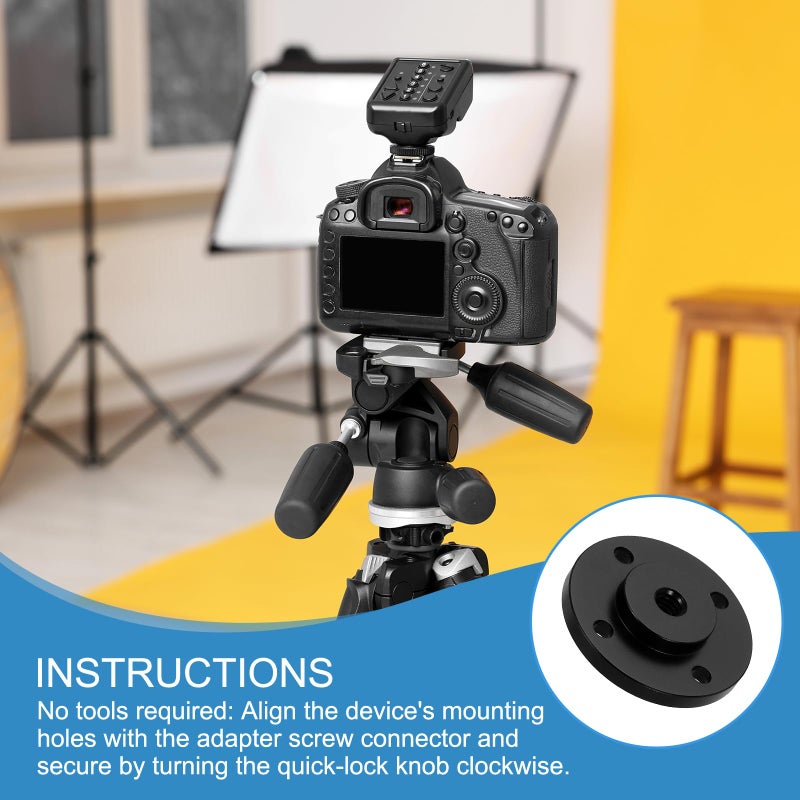 باتيكيل PATIKIL 1/4" Thread Tripod Adapter Holder 20mm Dia,Aluminum Alloy - Image 5