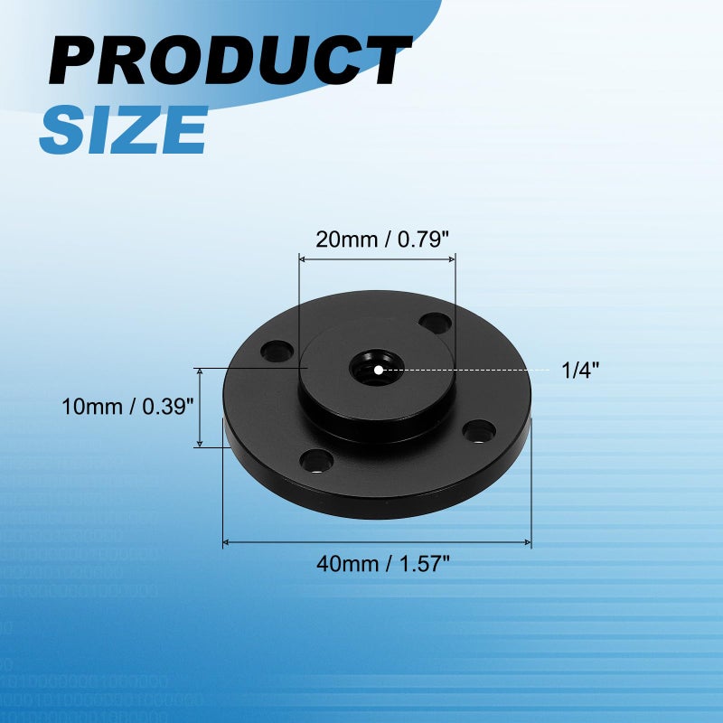 باتيكيل PATIKIL 1/4" Thread Tripod Adapter Holder 20mm Dia,Aluminum Alloy - Image 2