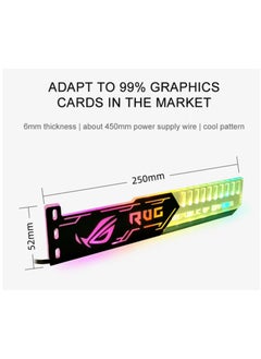 Generic Graphics Card Bracket 25cm Companion Horizontal Mount Led Strip Light-Emitting Chassis Decorative RGB Graphics Card Bracket  - Image 4